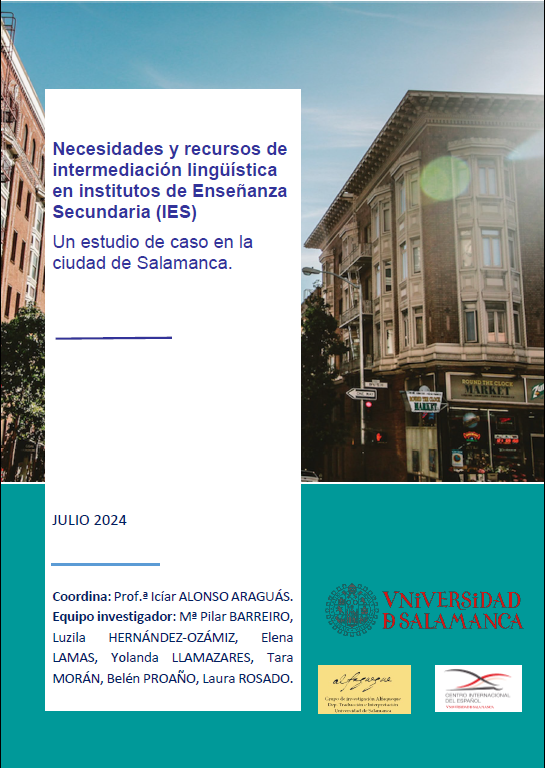 PORTADA. Necesidades y recursos de intermediación lingüística en IES. Un estudio de caso en la ciudad de Salamanca.